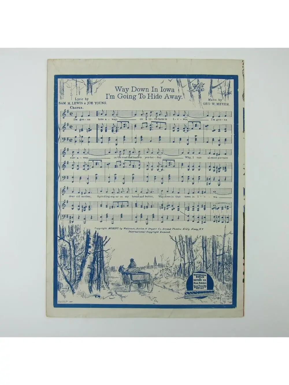 Sheet Music Lets All Be Americans Now Irving Berlin Patriotic WWI Antique 1917